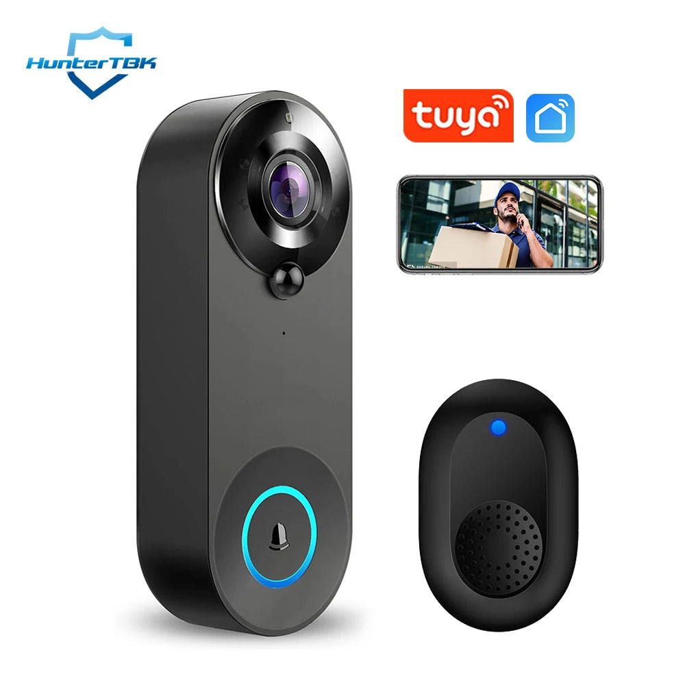 WiFi Smart Video Doorbell – 1080P Full HD | PIR Motion Detection | Two-Way Audio | Secure Cloud Storage