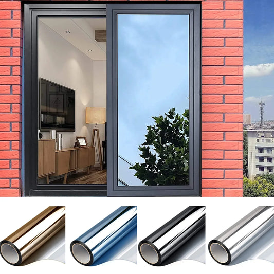 One-Way Mirror Silver Window Film – UV Blocking, Heat Insulation & Privacy Glass Tint