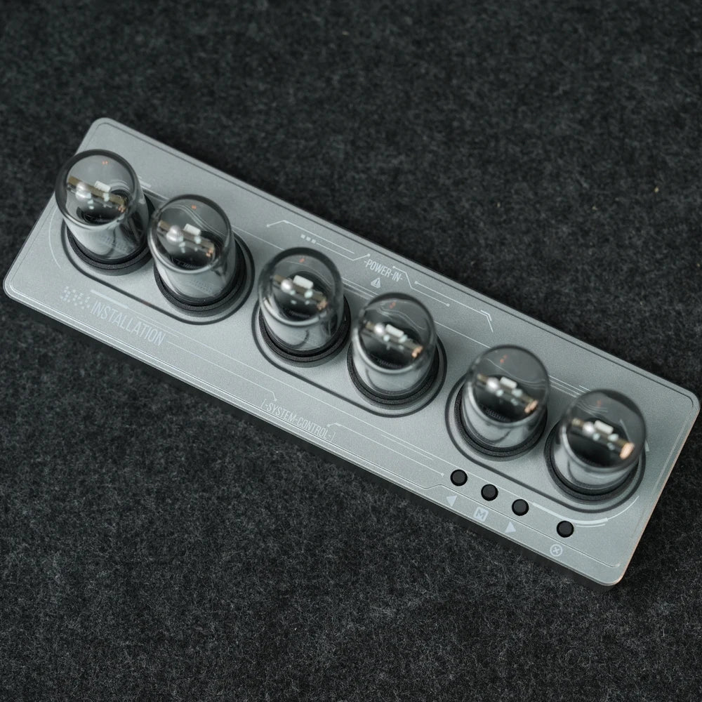 Silver Nixie Digital Clock