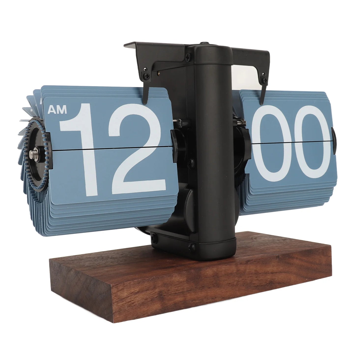 Retro Flip Down Clock – Battery-Powered Mechanical Timepiece for Desk, Shelf, or Office Decor