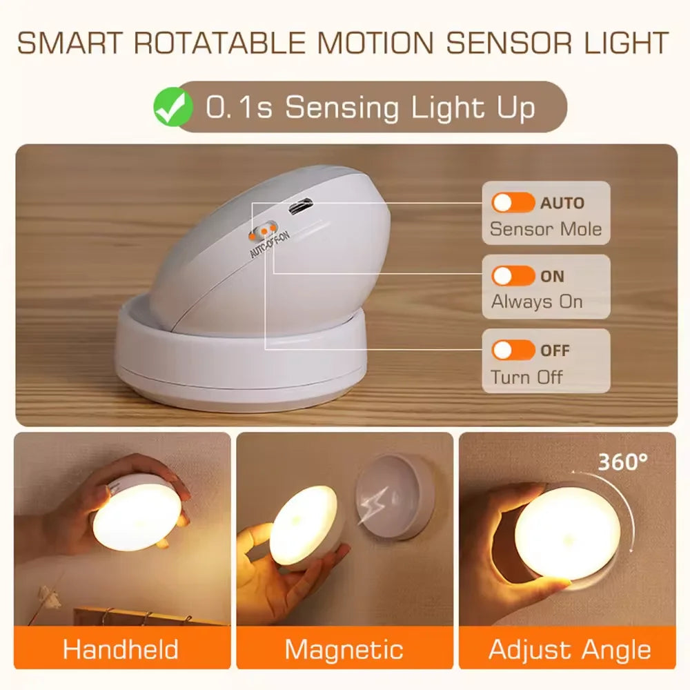 Xiaomi Motion Sensor Night Light (Rechargeable, Magnetic, Rotating)