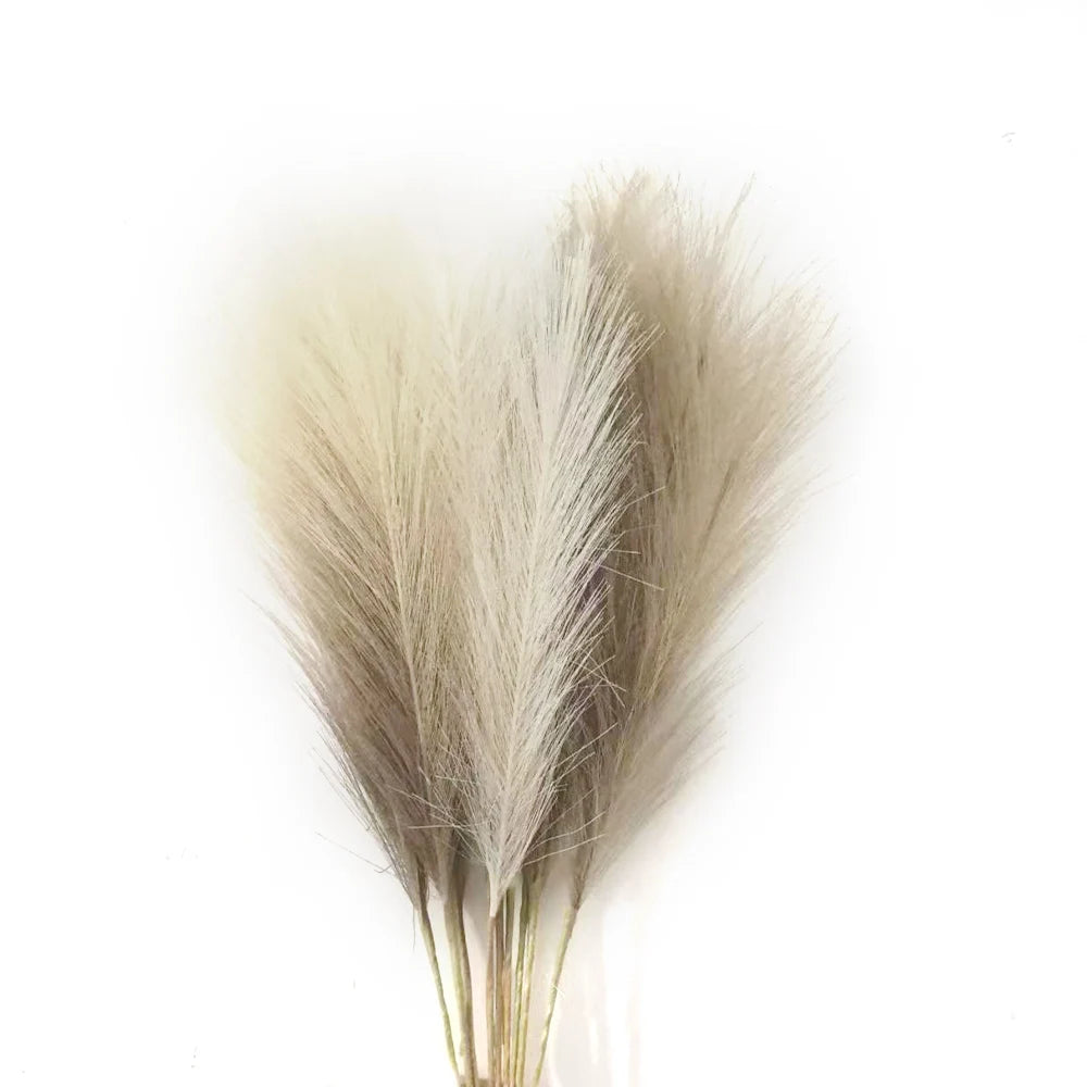 6PCS Artificial Pampas Grass – Fluffy Faux Floral Decor for Vases & Events