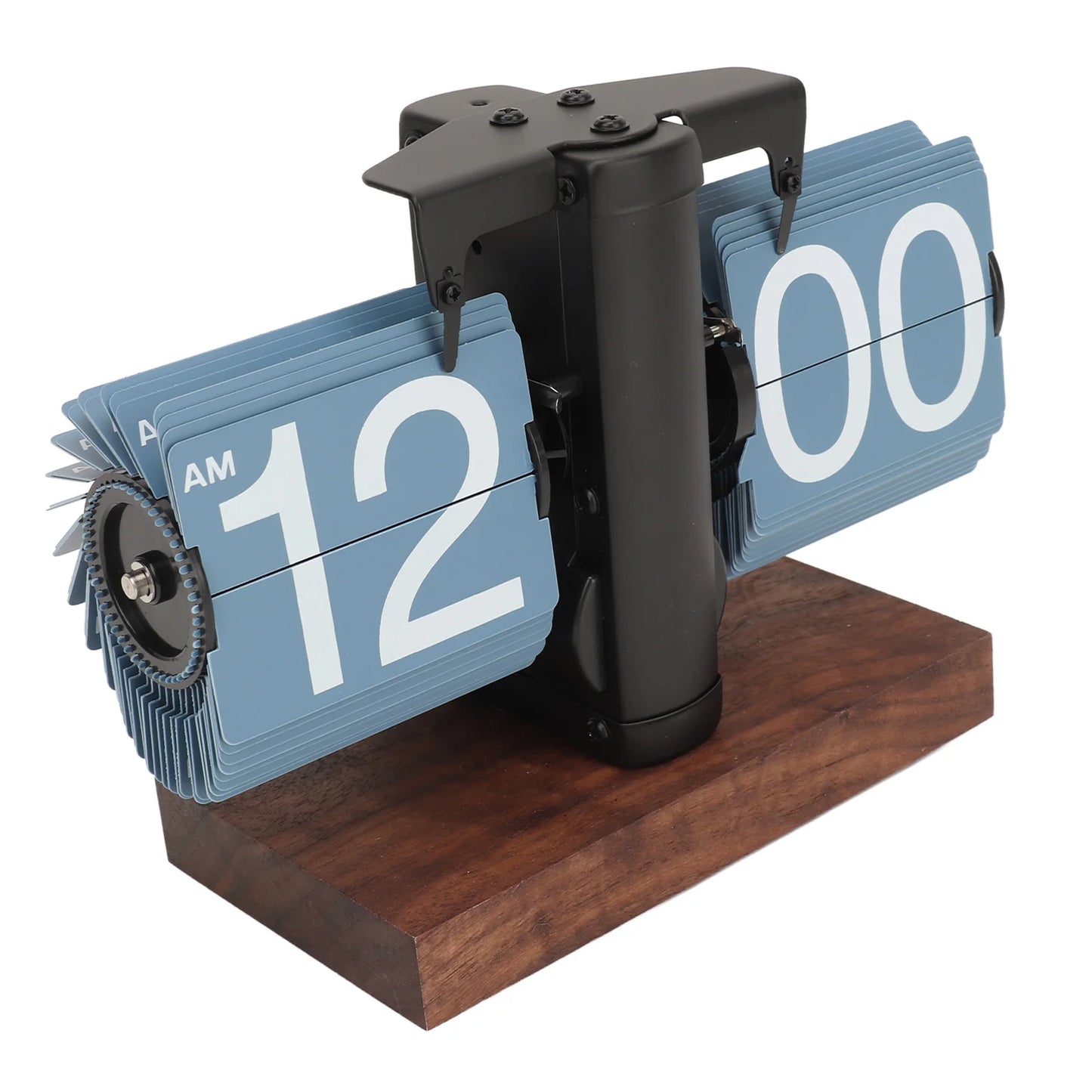 Retro Flip Down Clock – Battery-Powered Mechanical Timepiece for Desk, Shelf, or Office Decor