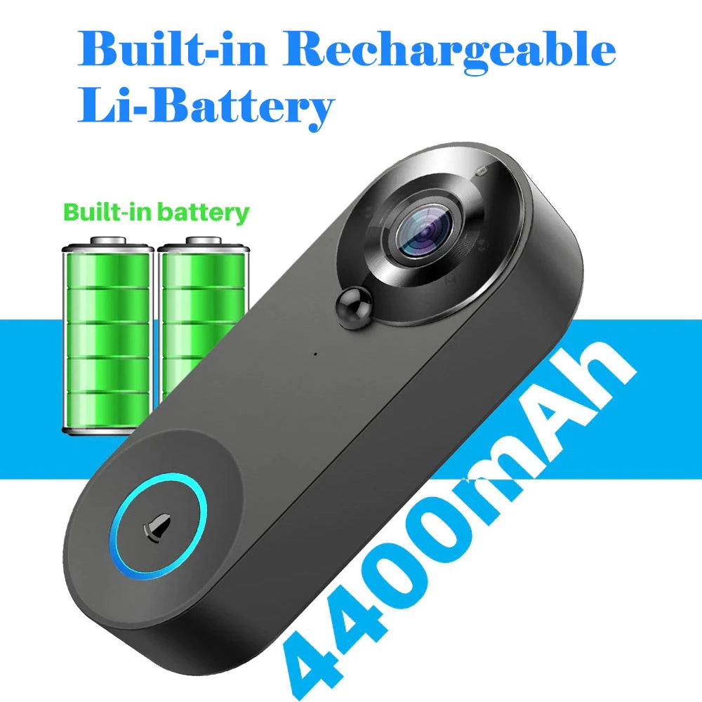 WiFi Smart Video Doorbell – 1080P Full HD | PIR Motion Detection | Two-Way Audio | Secure Cloud Storage
