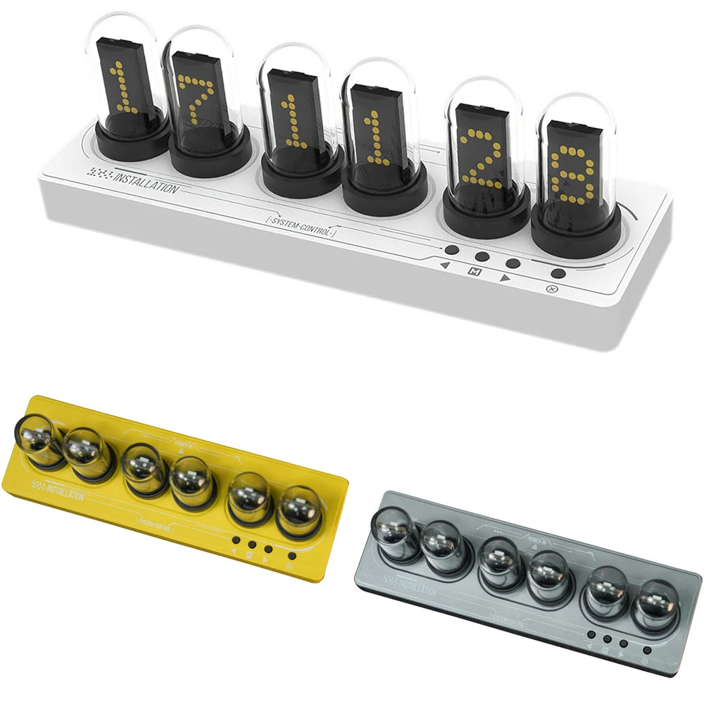 Digital clock with LED display and two additional colours.