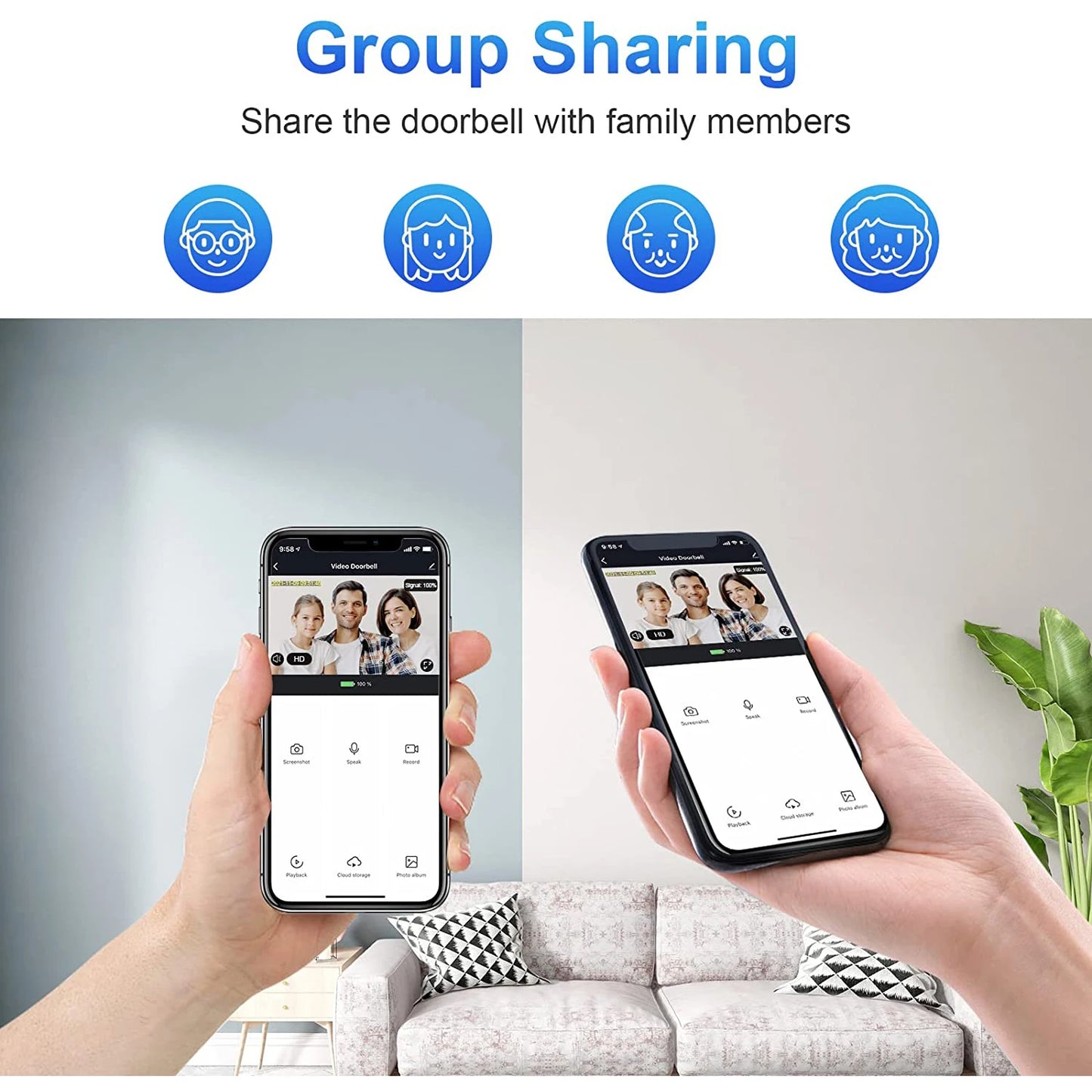 WiFi Smart Video Doorbell – 1080P Full HD | PIR Motion Detection | Two-Way Audio | Secure Cloud Storage