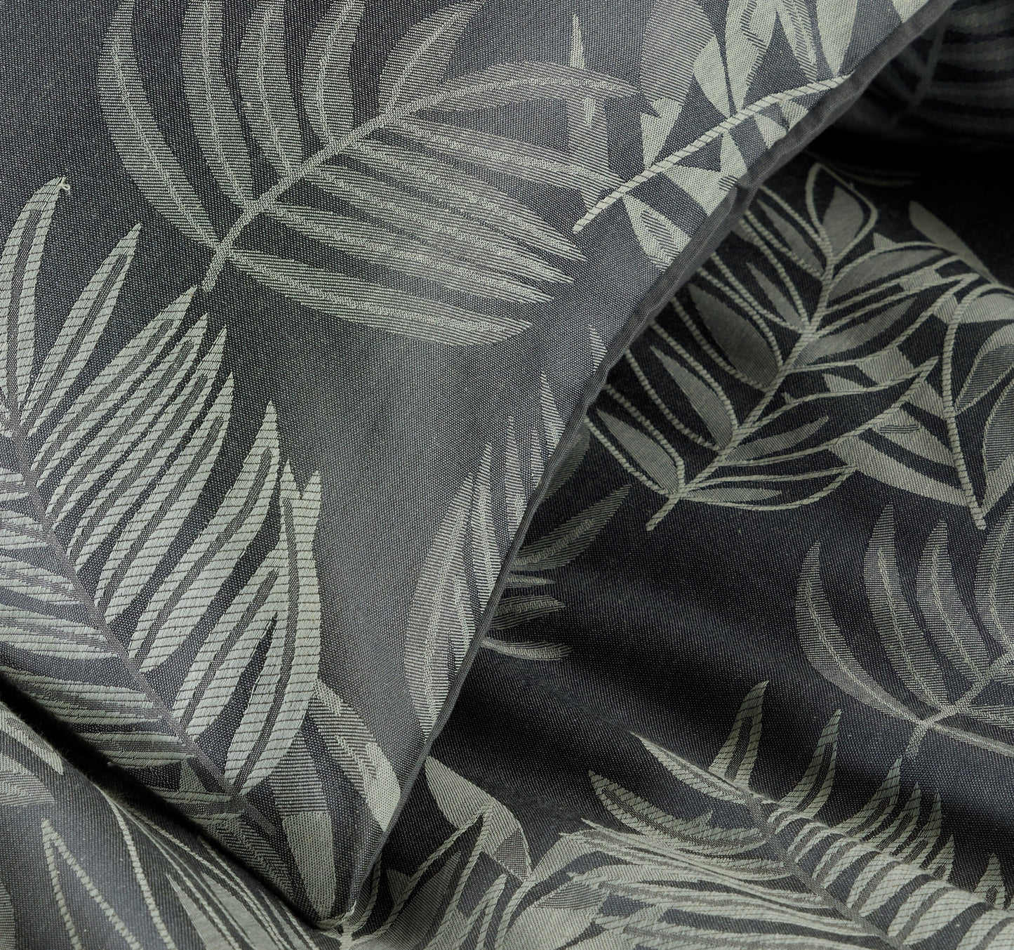 Leaf Jacquard Reversible Duvet Cover Sets in Grey and Pink with Cotton Blend for Ultimate Comfort Eco-Friendly Bedding in King Queen Double Single Sizes