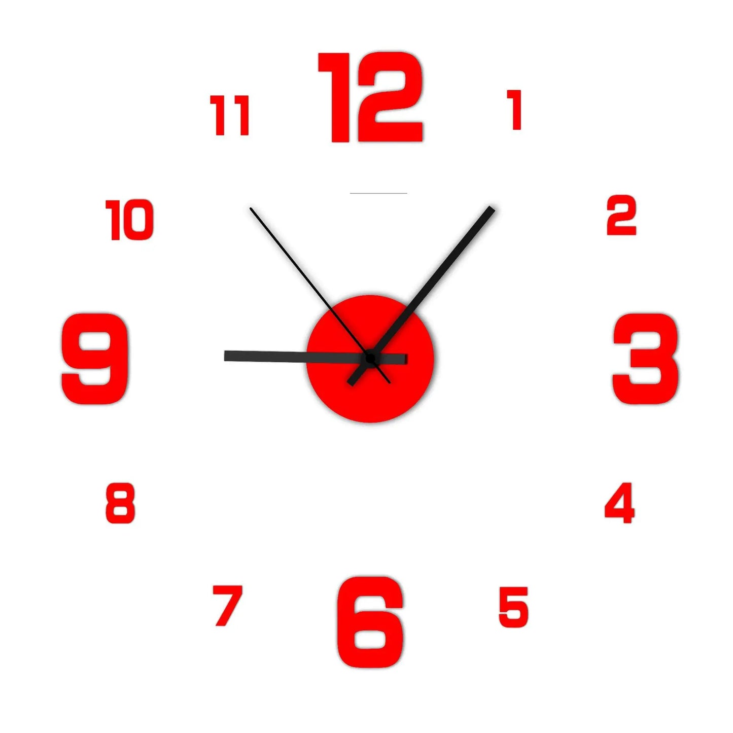 Frameless DIY Wall Clock – Silent Large Modern Wall Sticker Clock for Living Room, Office & Bedroom