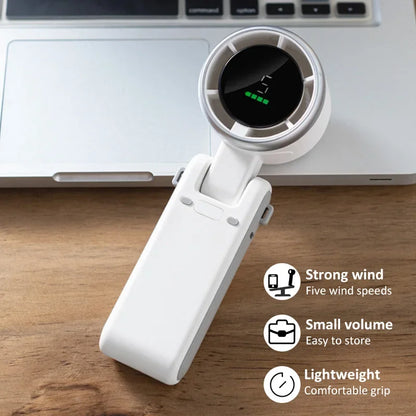 UltraFold™ 5-Speed Portable Turbo Fan – Compact, Rechargeable, and Foldable