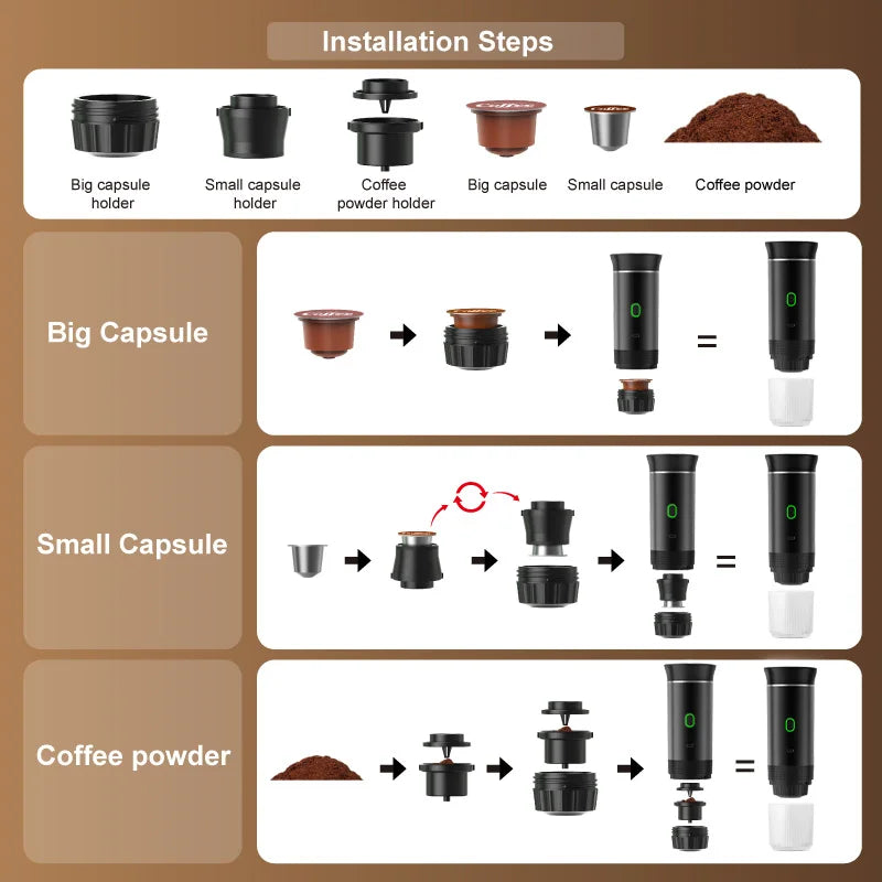 Wireless 3-in-1 Portable Espresso Machine