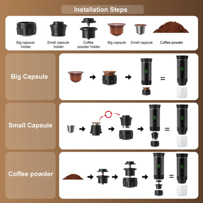 Wireless 3-in-1 Portable Espresso Machine