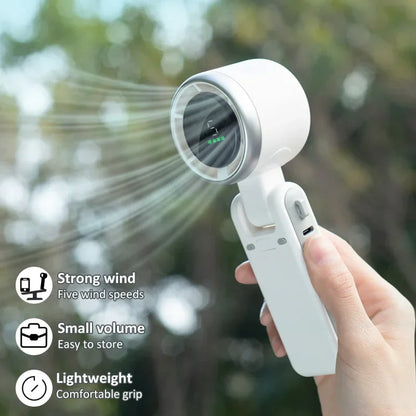 UltraFold™ 5-Speed Portable Turbo Fan – Compact, Rechargeable, and Foldable