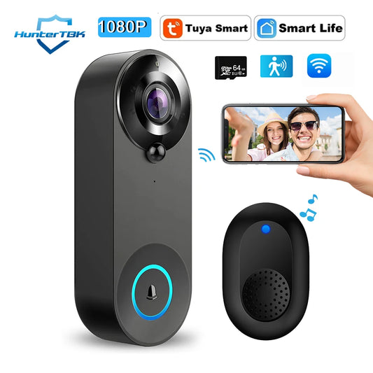 WiFi Smart Video Doorbell – 1080P Full HD | PIR Motion Detection | Two-Way Audio | Secure Cloud Storage