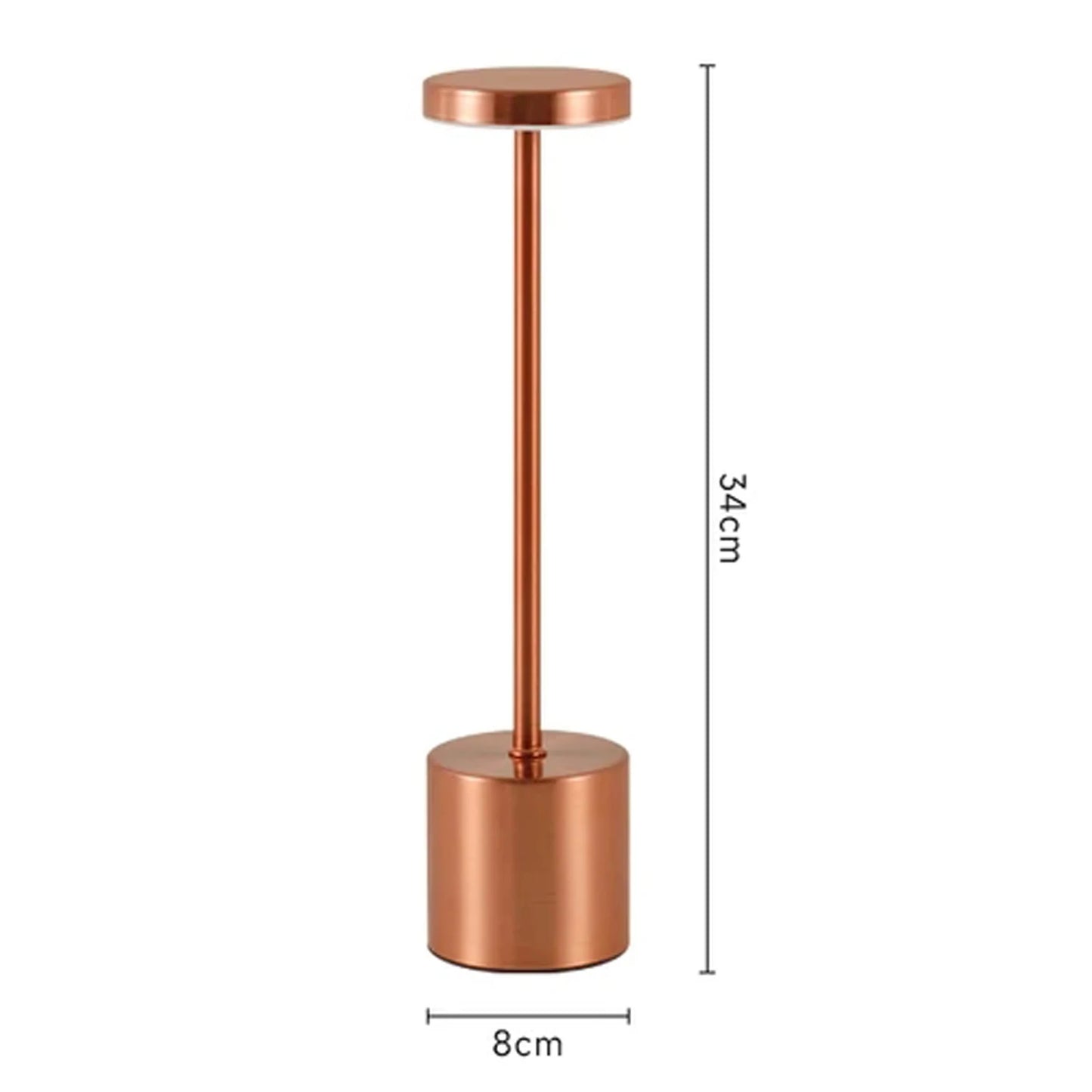 LED Touch Table Lamp – Rechargeable, Wireless, Dimmable Bedside Light for Home, Restaurant & Office