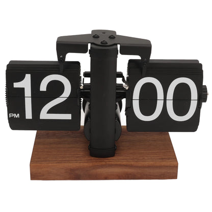 Retro Flip Down Clock – Battery-Powered Mechanical Timepiece for Desk, Shelf, or Office Decor