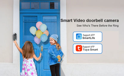 WiFi Smart Video Doorbell – 1080P Full HD | PIR Motion Detection | Two-Way Audio | Secure Cloud Storage