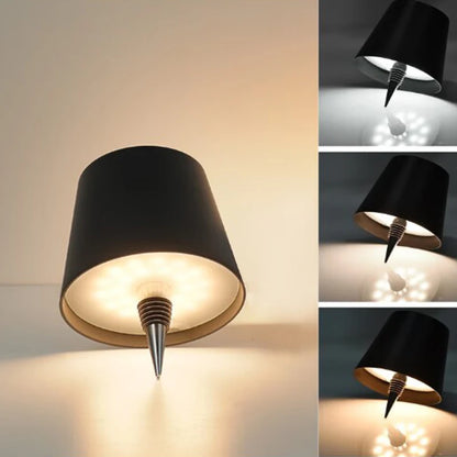Wireless Touch-Control Bottle Lamp – 3 Colour Modes, Stepless Dimming | Ideal for Wine Bottles, Bars, and Desks
