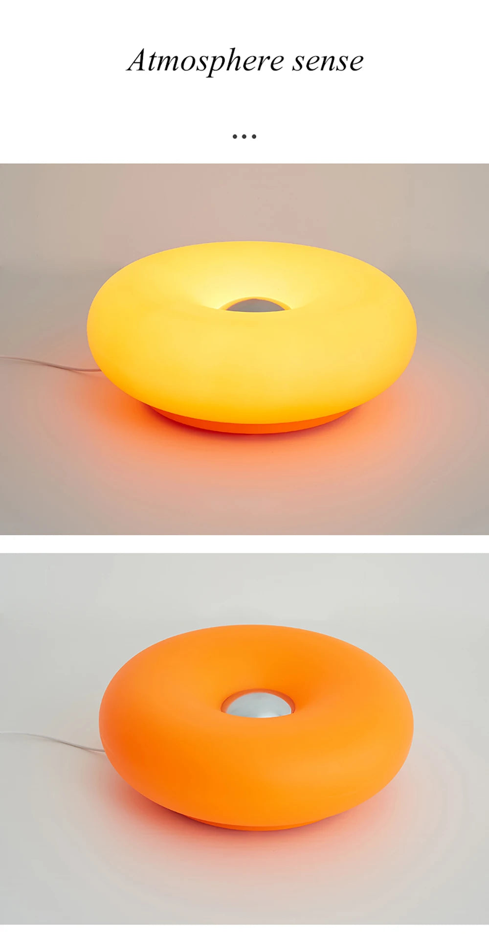 GlowLoop Donut LED Touch Lamp – Minimalist USB Night Light with RGB & Warm Light Modes