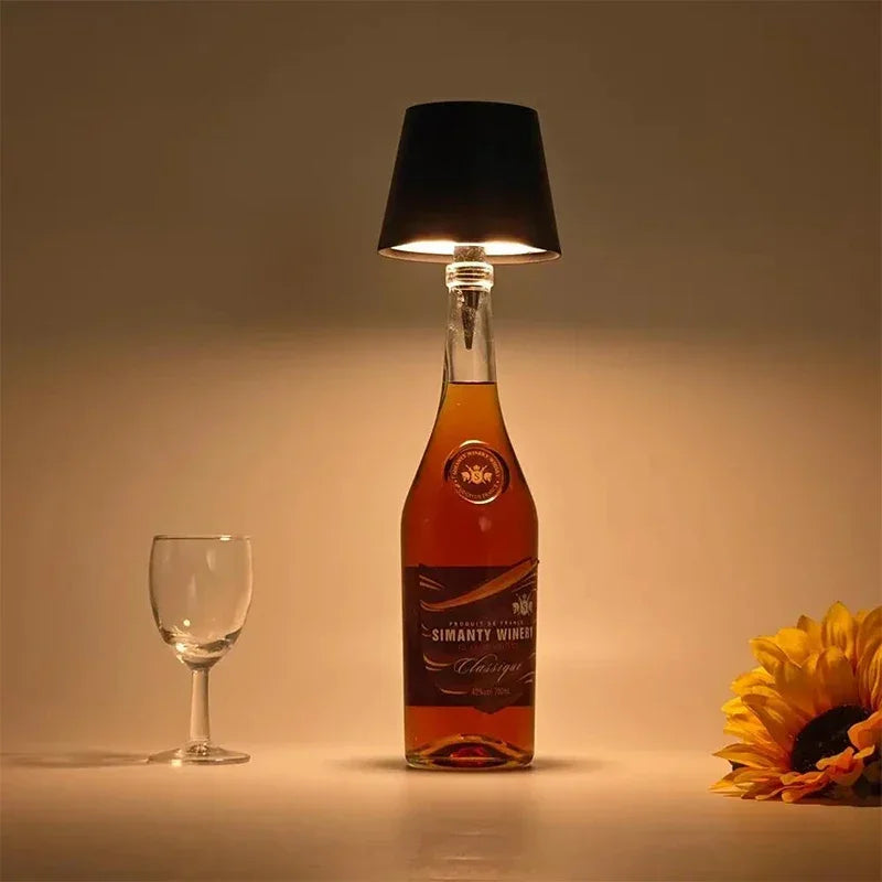 Wireless Touch-Control Bottle Lamp – 3 Colour Modes, Stepless Dimming | Ideal for Wine Bottles, Bars, and Desks