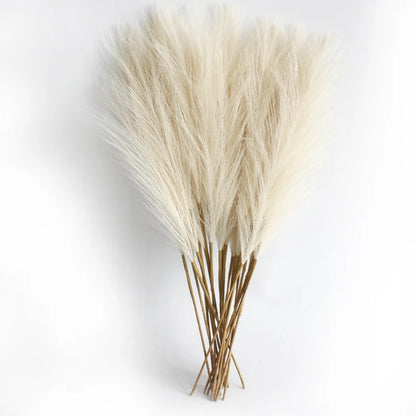 6PCS Artificial Pampas Grass – Fluffy Faux Floral Decor for Vases & Events