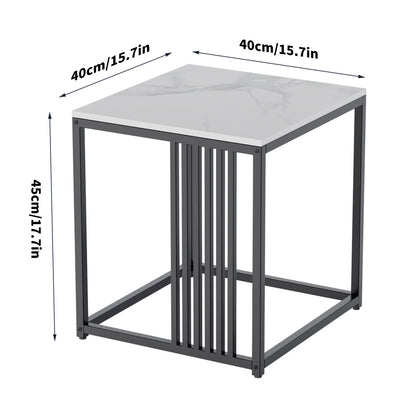 Small table with dimensions labeled on a white background