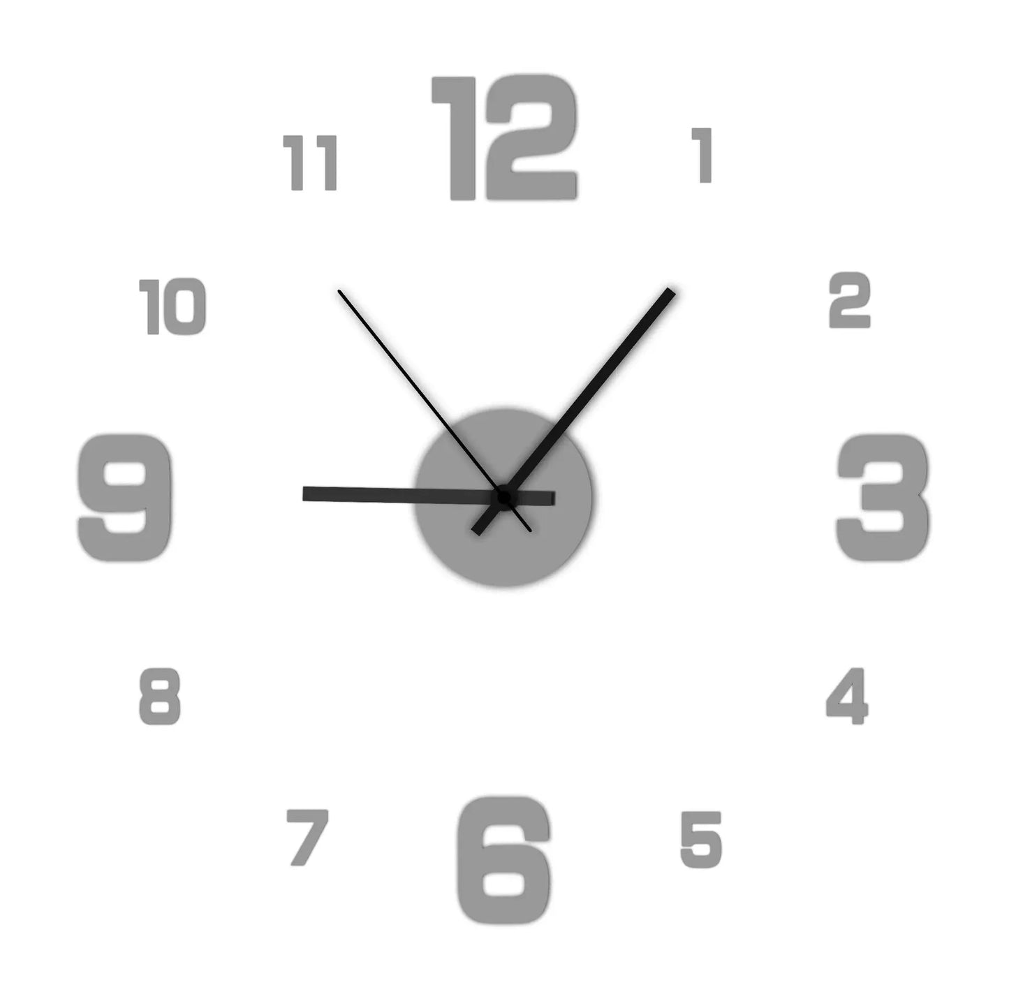 Frameless DIY Wall Clock – Silent Large Modern Wall Sticker Clock for Living Room, Office & Bedroom