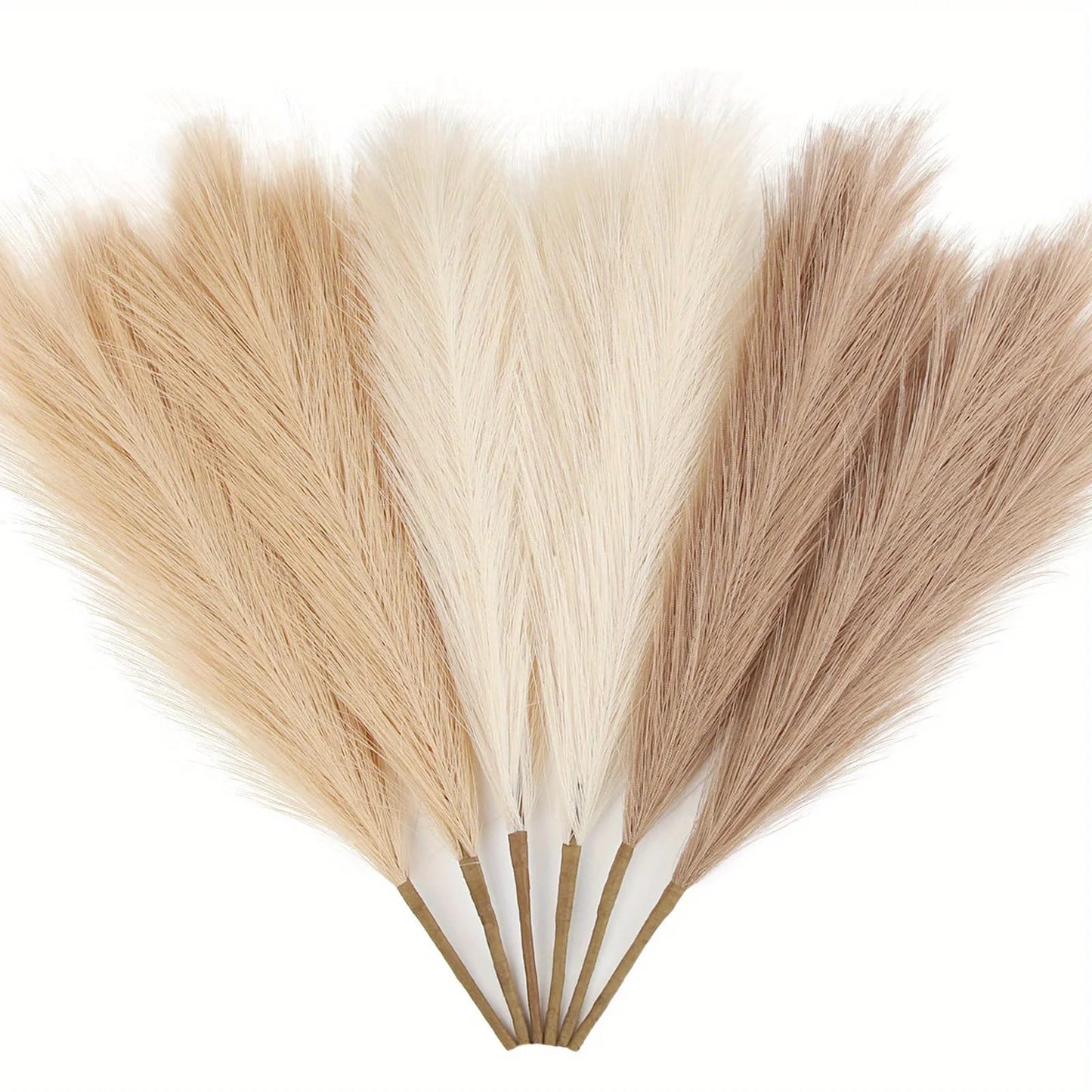 6PCS Artificial Pampas Grass – Fluffy Faux Floral Decor for Vases & Events