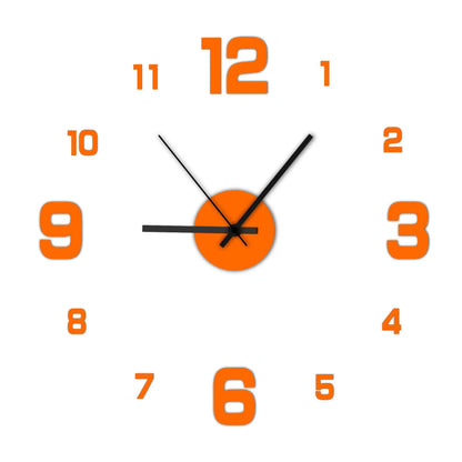 Frameless DIY Wall Clock – Silent Large Modern Wall Sticker Clock for Living Room, Office & Bedroom