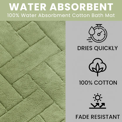 Bali Bath Mat & Pedestal Set Luxurious Super Absorbent Extra-Soft Cotton Mats for Bathroom Comfort and Style in Multiple Colours