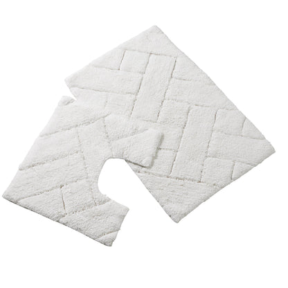 Bali Bath Mat & Pedestal Set Luxurious Super Absorbent Extra-Soft Cotton Mats for Bathroom Comfort and Style in Multiple Colours