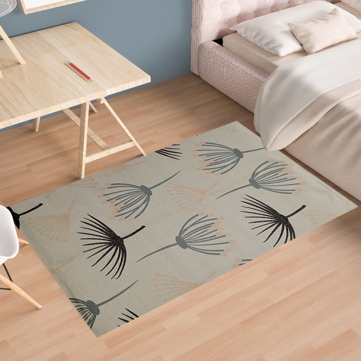 Printed Rug Nina Design Modern Non-Slip Soft Durable Floor Rug for Living Room Bedroom Office