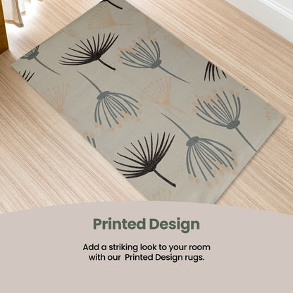 Printed Rug Nina Design Modern Non-Slip Soft Durable Floor Rug for Living Room Bedroom Office