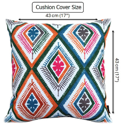 Vibrant Meze Outdoor Waterproof Garden Bench Patio and Indoor Cushions Durable Polyester Hollow-Fibre Filled 43x43 cm